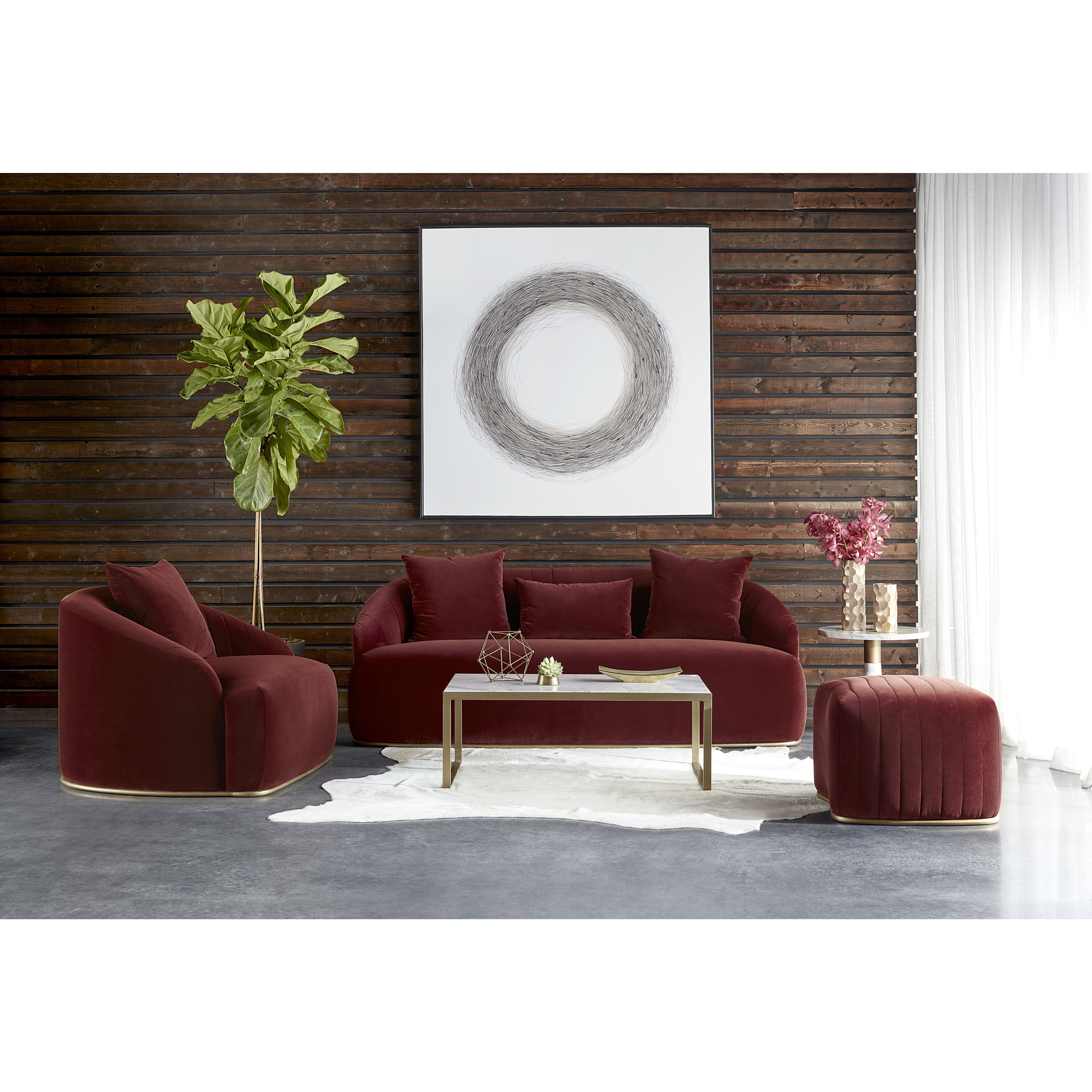 Astrid Merlot Sofa